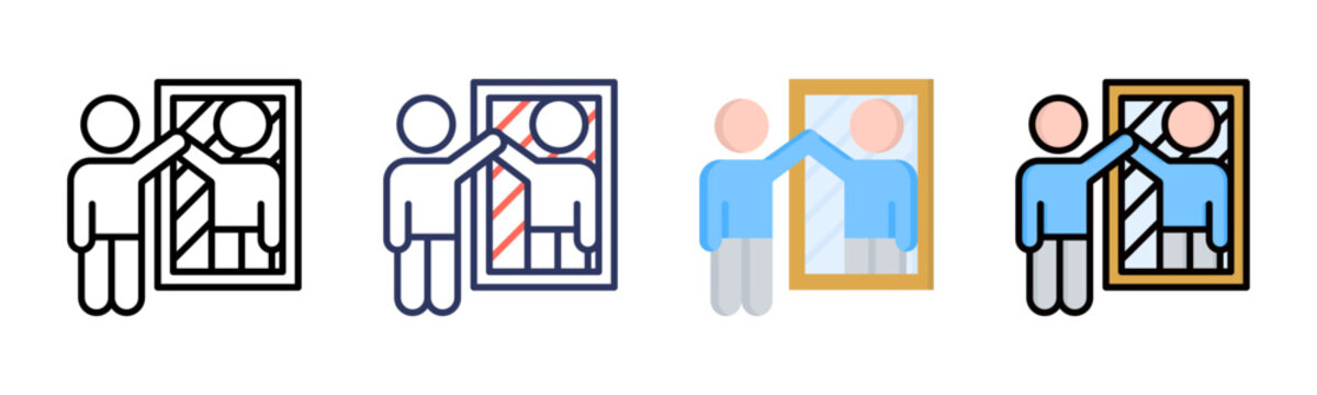 Self Reflection icon sheet multiple style collection