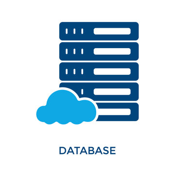 Database Icon Dual Tone Style. Vector Illustration For Graphic Design