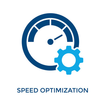 Speed Optimization Icon Dual Tone Style. Vector Illustration For Graphic Design