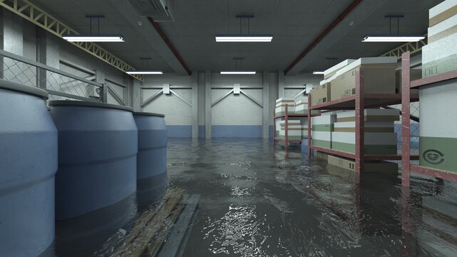 倉庫　3DCGレンダリング