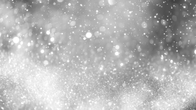 abstract winter background with sparkling particles motion