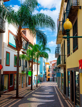 View of the capital of Madeira island Funchal, Portugal