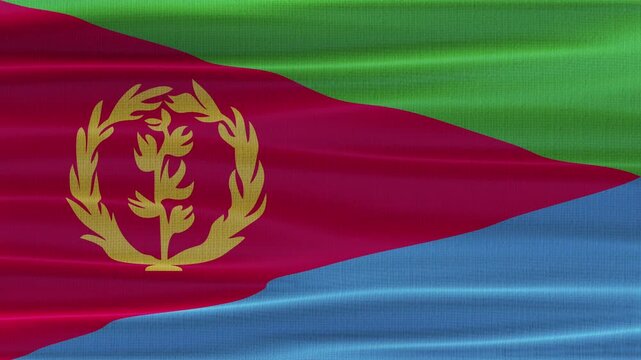 Vanuatu flag waving in the wind with high quality fabric texture