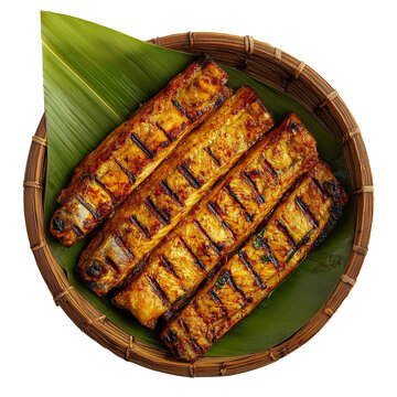 Grilled otak isolated on transparent background