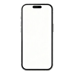 Fototapeta na wymiar A silver smartphone with a blank screen