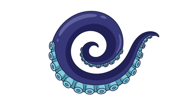 Tentacle with suckers curled up tight.