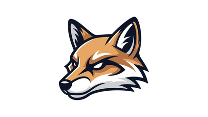 Obraz premium Stylized fox head mascot illustration