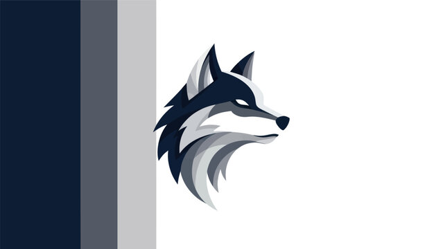 Stylized fox head logo on white
