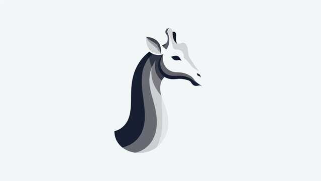 Stylized giraffe head graphic
