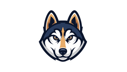 Stylized husky head on white background © Imam