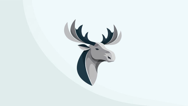 Stylized moose head illustration