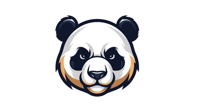 Stylized panda face illustration