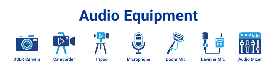 Audio Equipment Icon Banner and Collection © RanuKumbolo.lab