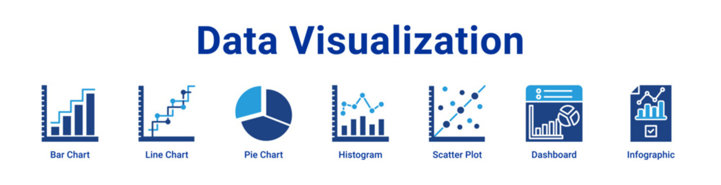 -Data Visualization Icon Banner and Collection