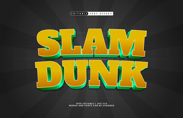 Slam Dunk Editable Text Effect - Dynamic Sports Typography for Competition and Unity Design © EkaRangga