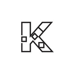 Fototapeta premium A stylized white and black letter P.