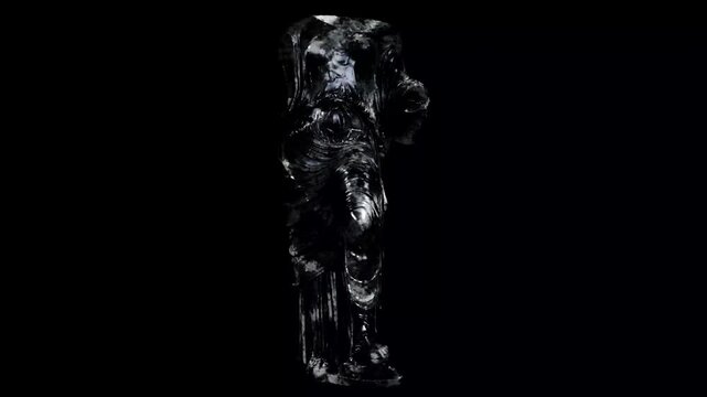 Sculpture of Aphrodite with tortoise Made with 3D render not AI