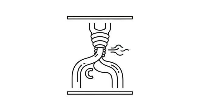 Human respiratory system medical diagram showing trachea bronchi and clear airflow condition