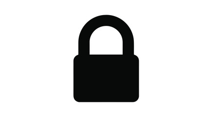 Fototapeta premium Vector illustration&nbsp;of black padlock icon