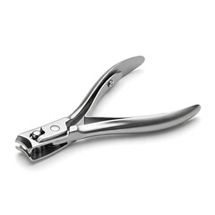 Obraz premium Professional Stainless Steel Nail Clippers for Manicure and Pedicure Isolated on White Background