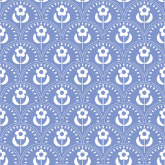 Fototapeta premium Seamless minimalist floral pattern with hand-drawn botanical elements ideal for textile design fashion wallpaper and home decor high-quality background for professional branding 