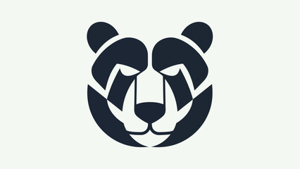 Abstract panda head illustration © Iyan