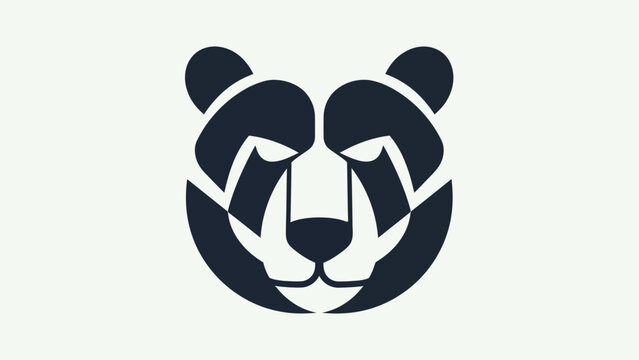 Abstract panda head illustration