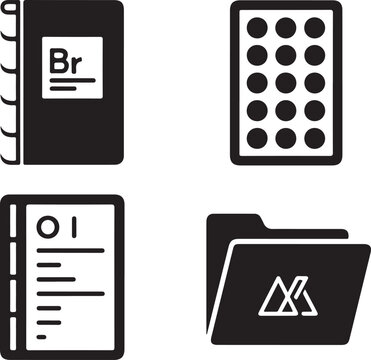 Minimalist black of bromine periodic table symbol and atomic structure