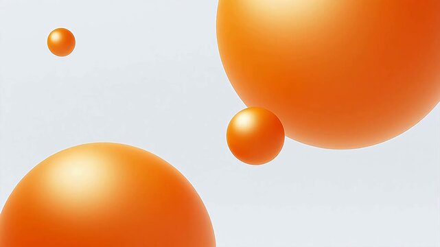 Orange spheres floating in space