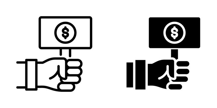 Bid icon, element icon for design branding, print, and digital media