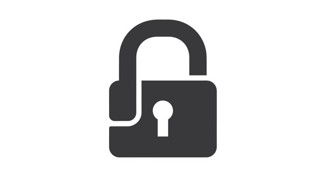 Black Padlock with Keyhole Closeup.