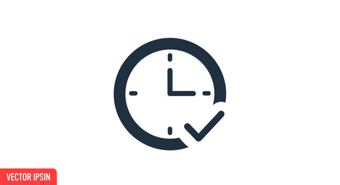 Clock with refresh arrow symbol.