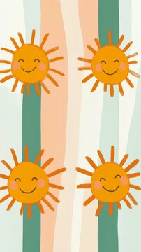 Enigmatic solar artwork depicting sun with dual visages mystical celestial representation.