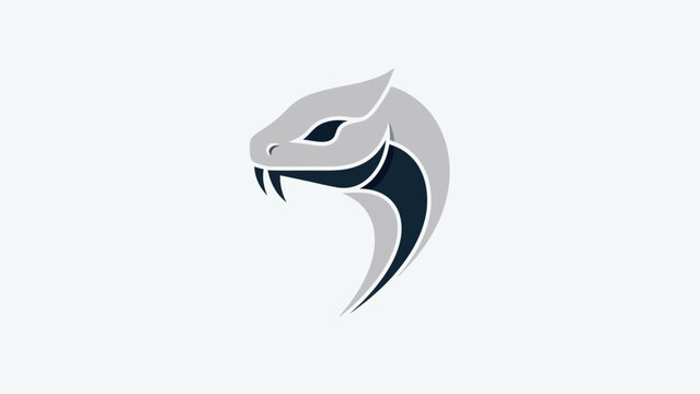 Abstract snake head graphic design