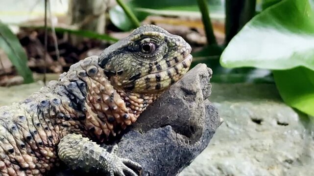 chinese crocodile lizard on the tree