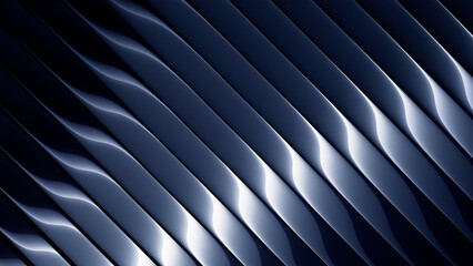 Abstract fractal glass surface with metallic tones and smooth curved structure. Elegant minimal industrial surface. Luxury technology background for tech presentations and premium visuals. 3d render © 3d_kot