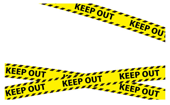 工業風の危険警告テープフレーム背景（コピースペース付き）