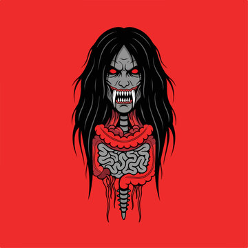 kuyang cartoon vector illustration