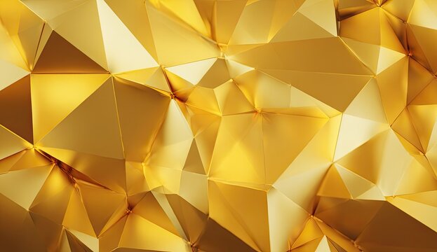 Abstract golden polygon texture