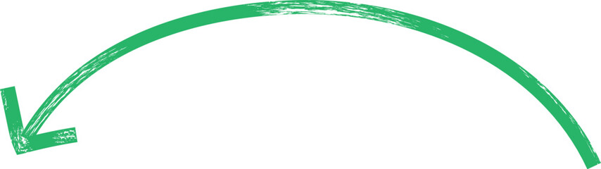 Obraz premium Hand-Drawn Curved Arrow Pointing Left