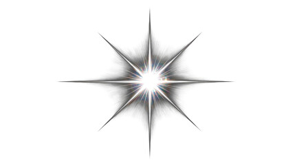 Obraz premium Radiant Star: A shimmering starburst emanates light, capturing the essence of brilliance and cosmic energy, perfect for designs that call for a touch of celestial wonder.