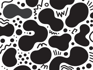 Fototapeta premium Creative Chaos Unleashed – Bold Monochrome Abstract Pattern. Graphic Illustration. High Quality and Editable for All Design.