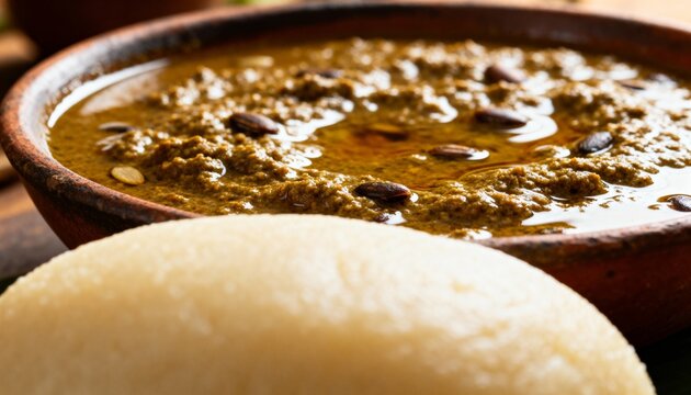 Pounded Yam and Egusi Soup