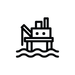 Obraz premium Oil Offshore Platform Colloquially rig outline icon vector design good for web or mobile app