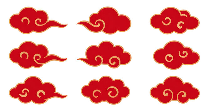 red cloud, asian cloud, chinese cloud, japanese cloud, xiangyun pattern, auspicious cloud, traditional ornament, decorative cloud, swirl cloud, cultural symbol, cloud icon, oriental design, cloud patt