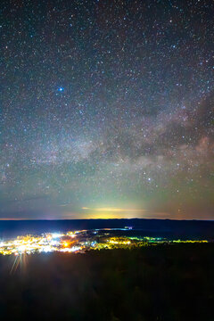 Milky Way over a forest, in Mexiquillo Durango, Sierra Madre Occidental Mexico