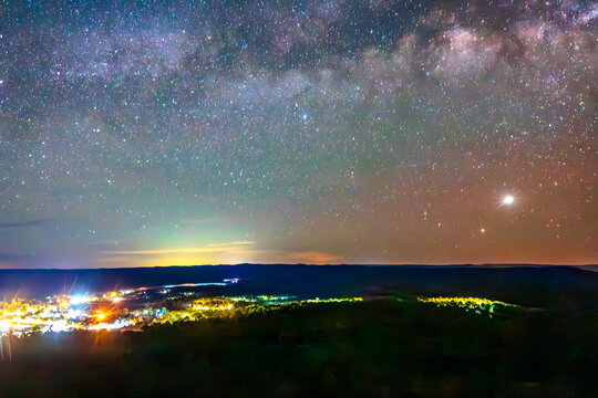 Milky Way over a forest, in Mexiquillo Durango, Sierra Madre Occidental Mexico