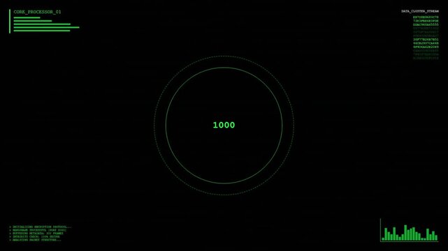 Core Processor Initializing Encryption Protocol with Data Cluster Stream Analysis.