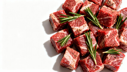 Savory Cubes of Fresh Meat with Rosemary