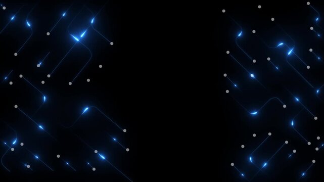 Black background Big data technology and data science black background. Data scientist querying. background 4k video...